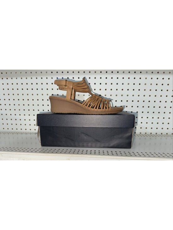 Naturalizer Shoes - Naturalizer Tribe Womens Slingback Wedge Strappy Sandals Slides Size 10 M Brown